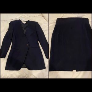 Jones NY Vintage Navy Skirt Suit